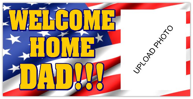 WELCOME HOME BANNER 109, Welcome Home Banner Templates, Design Templates, Real Cheap Signs - Custom Yard Signs, Vinyl Banners