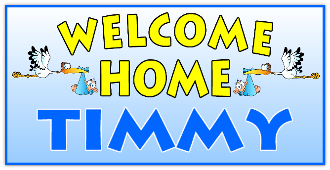 WELCOME HOME BANNER 109, Welcome Home Banner Templates, Design Templates, Real Cheap Signs - Custom Yard Signs, Vinyl Banners