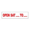 Open Saturday Hours Real Estate Rider 6x24